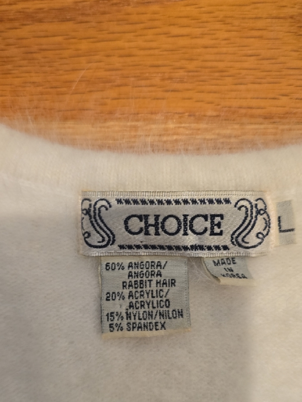 Choice Angora Cream V-Neck Women's Sweater - Picture 2 of 2